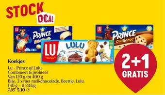 Delhaize Koekjes Lu - Prince of Lulu aanbieding