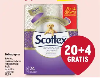 Delhaize Toiletpapier Scottex aanbieding