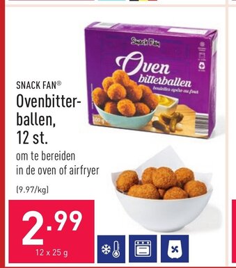 ALDI Snack Fan Ovenbitterballen, 12 st. aanbieding