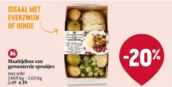 Delhaize Maaltijdbox van geroosterde spruitjes aanbieding