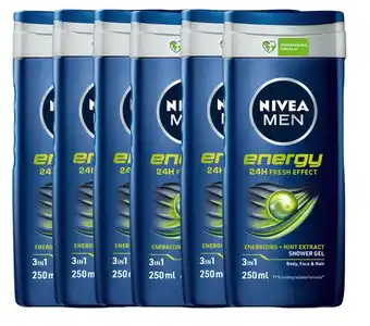 De Online Drogist Nivea men energy shower gel voordeelverpakking aanbieding