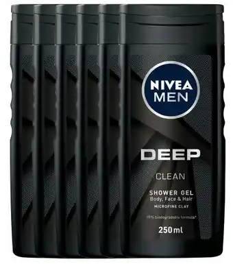 De Online Drogist Nivea men deep clean shower gel voordeelverpakking aanbieding