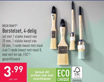 ALDI Deco Craft Borstelset, 4-delig aanbieding