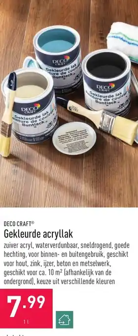 ALDI Deco Craft Gekleurde acryllak aanbieding