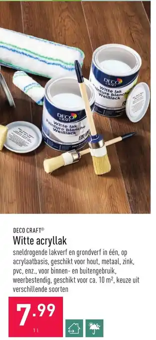 ALDI Deco Craft Witte acryllak aanbieding