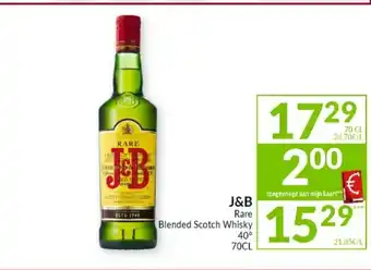 Intermarché J&B Blended Scotch Whisky 40° aanbieding