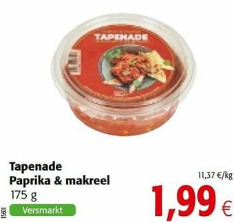 Colruyt Tapenade paprika + makreel aanbieding