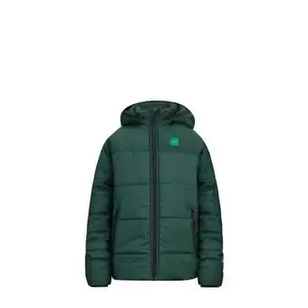 Retour denim gewatteerde winterjas pim donkergroen jongens polyamide capuchon