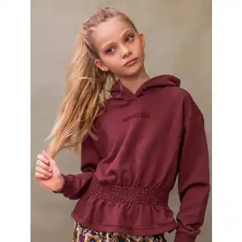 Street called madison sweater charlie met logo en borduursels bordeauxrood