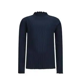 Retour denim longsleeve abadou donkerblauw meisjes katoen opstaande kraag