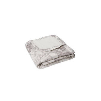 Kleertjes.com Jollein x pimpelmees forest animals baby wiegdeken 75x100cm lichtgrijs babydeken aanbieding