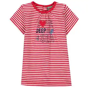 Kanz gestreepte baby jurk rood meisjes katoen ronde hals streep
