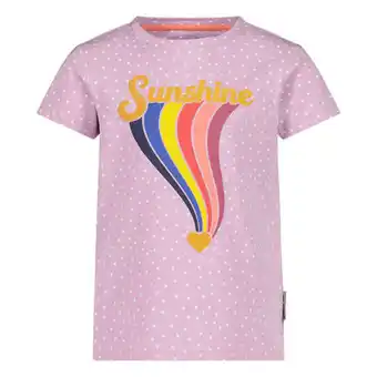 Kleertjes.com Jake fischer t-shirt met printopdruk lila paars meisjes stretchkatoen ronde hals aanbieding