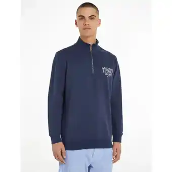 La Redoute Tommy hilfiger sweater met opstaande kraag, halve rits aanbieding