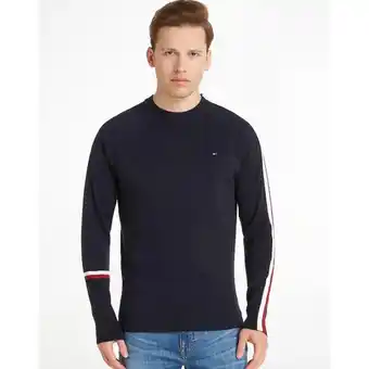 La Redoute Tommy hilfiger trui met ronde hals en contrasterende stroken aanbieding