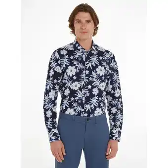 Tommy hilfiger bedrukt hemd met lange mouwen