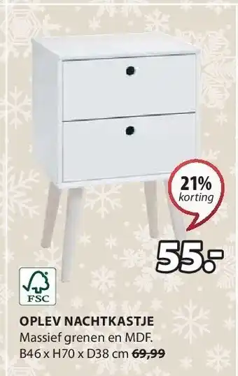 Jysk Oplev nachtkastje aanbieding