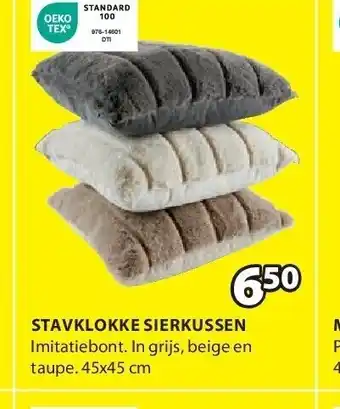 Jysk Stavklokke sierkussen aanbieding