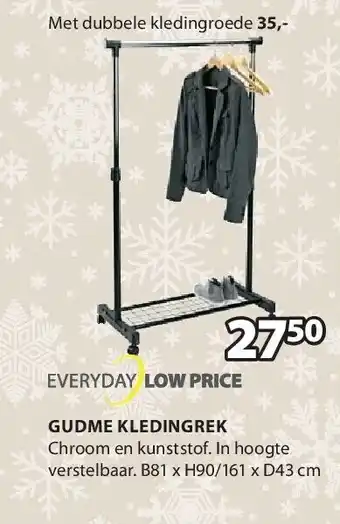Jysk Gudme kledingrek aanbieding