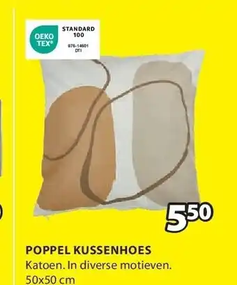 Jysk Poppel kussenhoes aanbieding