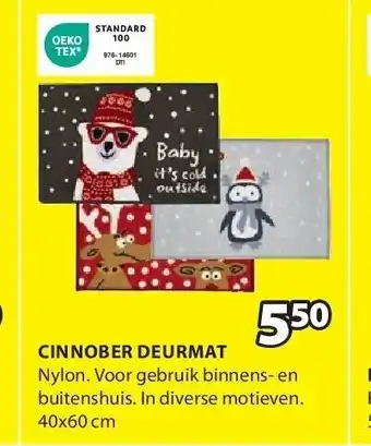 Jysk Cinnober deurmat aanbieding