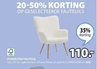 Jysk Hundested fauteuil aanbieding