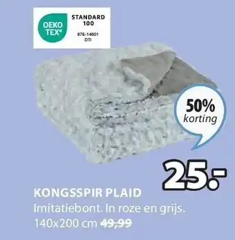 Jysk Kongsspir plaid aanbieding