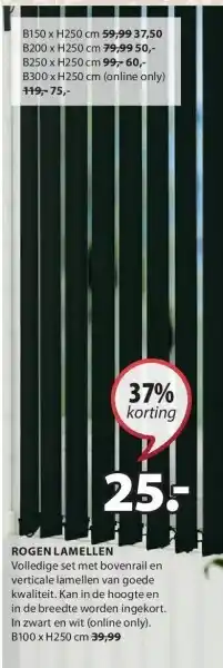 Jysk Rogen lamellen aanbieding