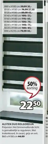 Jysk Alsten duo rolgordijn aanbieding
