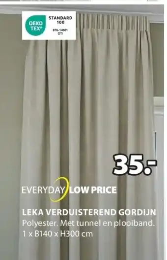 Jysk Leka verduisterend gordijn aanbieding