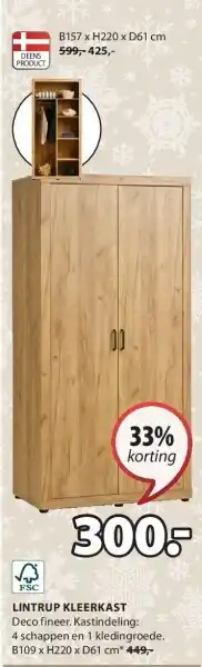 Jysk Lintrup kleerkast aanbieding