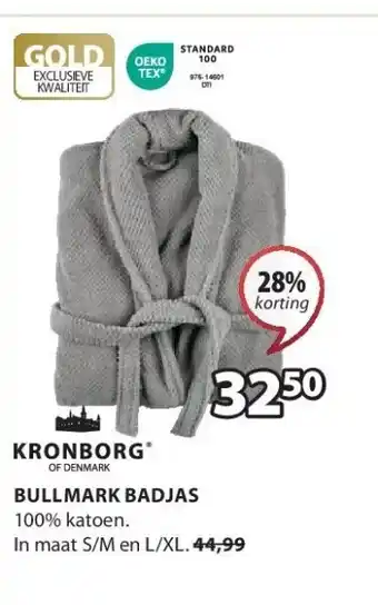 Jysk Bullmark badjas aanbieding