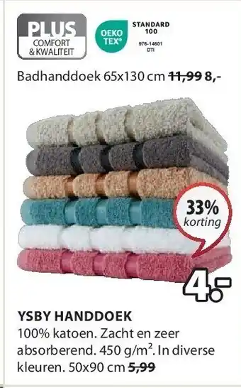 Jysk Ysby handdoek aanbieding