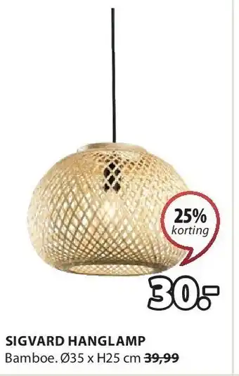 Jysk Sigvard hanglamp aanbieding