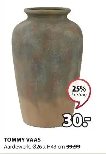 Jysk Tommy vaas aanbieding
