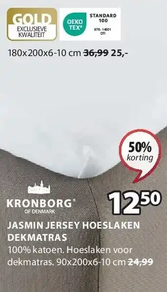 Jysk Jasmin jersey hoeslaken dekmatras aanbieding