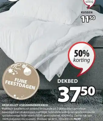 Jysk Veofjellet 4 seizoenendekbed aanbieding