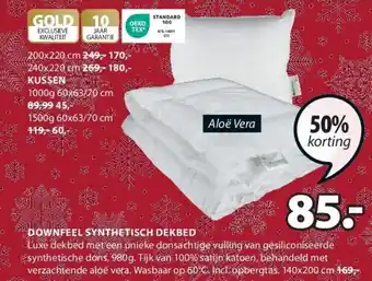 Jysk Downfeel synthetisch dekbed aanbieding
