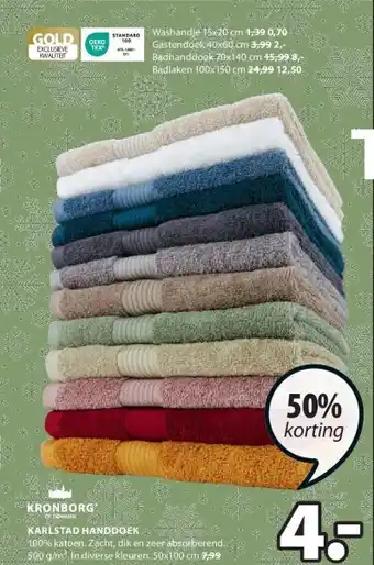 Jysk Karlstad handdoek aanbieding