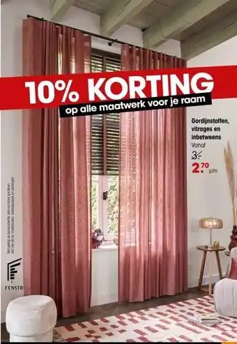 Gordijnstoffen, vitrages en inbetweens