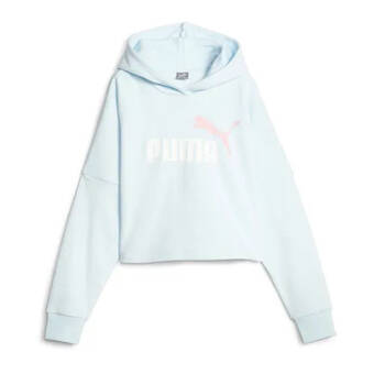 Plutosport Puma essentials logo cropped hoodie junior aanbieding