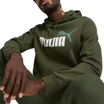 Puma essentials+ big logo hoodie heren