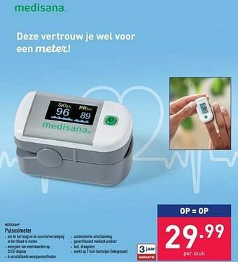 ALDI Medisana pulsoximeter aanbieding
