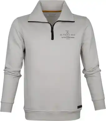 Suitable No excess half zip trui beige aanbieding