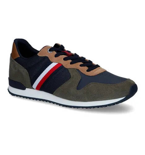 Torfs Tommy hilfiger iconic kaki sneakers aanbieding