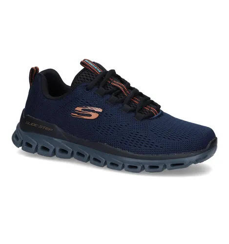 Torfs Skechers glide-step fasten up blauwe sneakers aanbieding