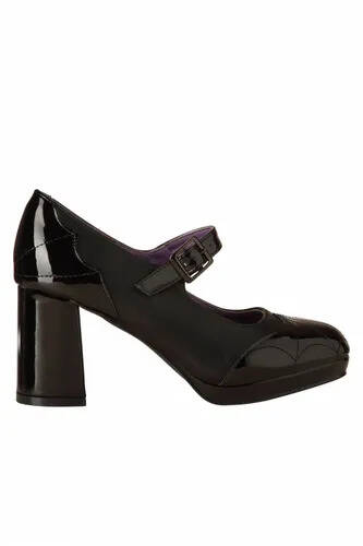 TopVintage Banned retro living shadows pumps in zwart aanbieding