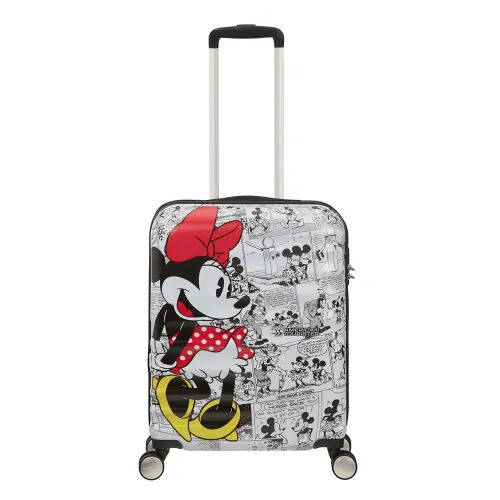 Travelbags American tourister wavebreaker disney spinner 55 minnie comics white harde koffer aanbieding