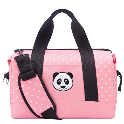 Travelbags Reisenthel kids allrounder m panda dots pink weekendtas aanbieding