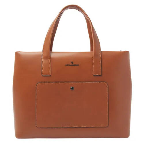 Travelbags Castelijn & beerens dama noor laptop schoudertas 15.6&apos&apos cognac aanbieding